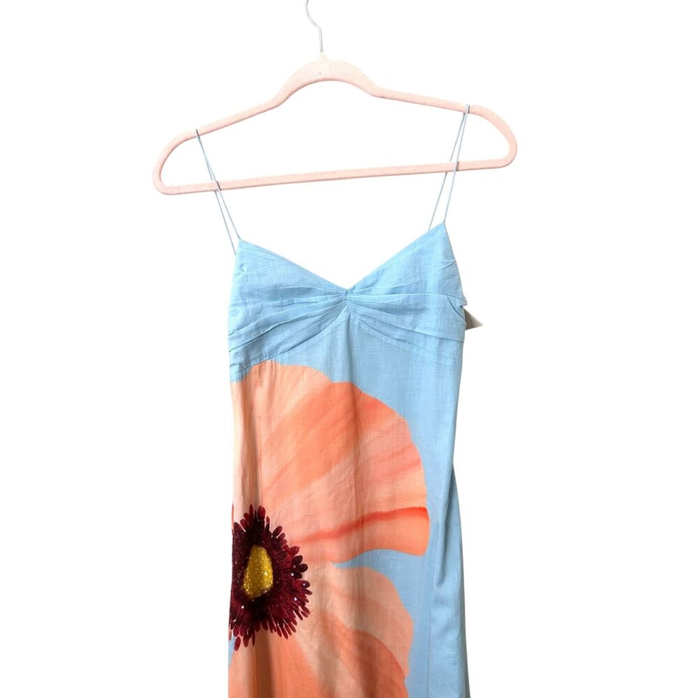 SUMMER AWAY Alfama Maxi Dress Poppy Azure Small NEW NWT - Picture 3 of 7
